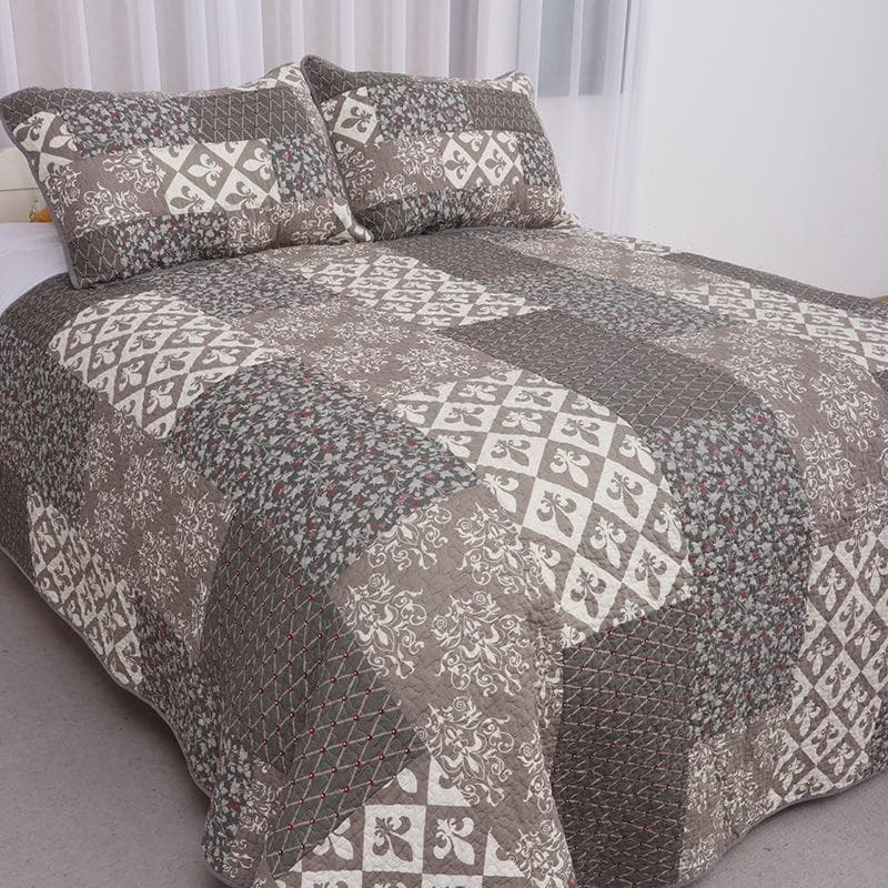 キルトベッドカバー3点セット綿マルチカバー キルティング lsyy01