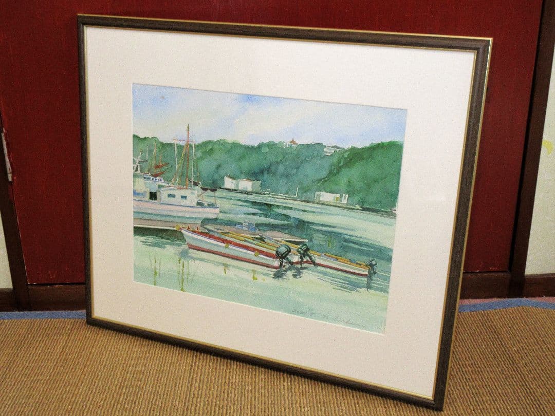 水彩画「小網代湾」