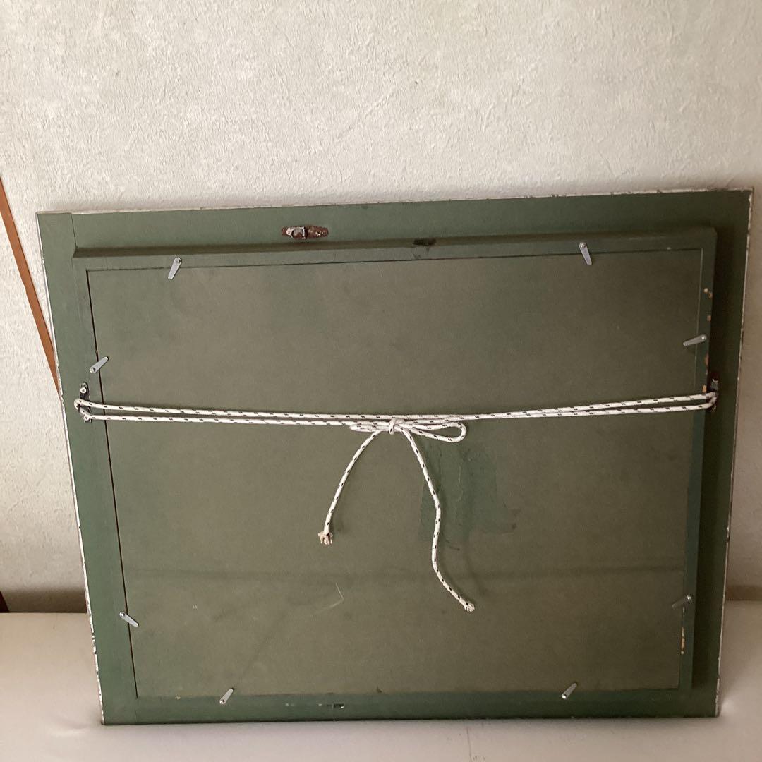 無落款　　作者不詳　　油彩画　　タイトル　《　晩秋　》　額装仕立　　肉筆画