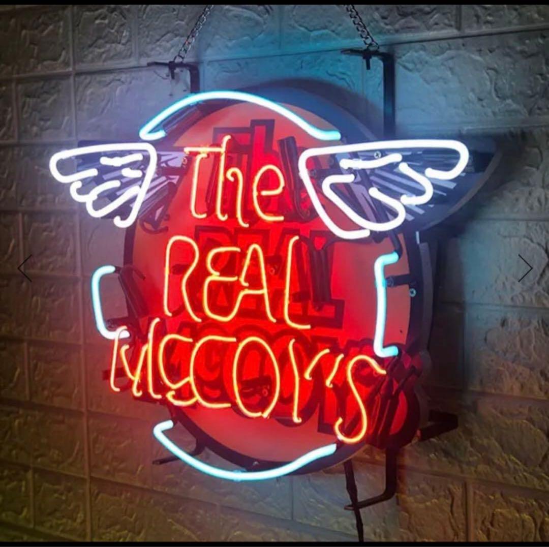 オーダー　ネオンサイン 翼デザイン レッド＆ホワイト ガラス製 オリジナル