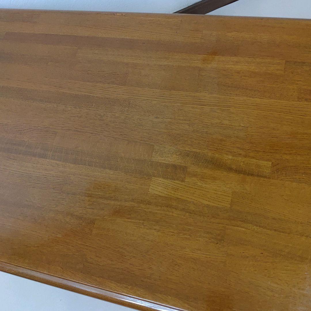 カントリー家具 オーク材 センターテーブル 天然木 オーク材 八角形 ろくろ脚