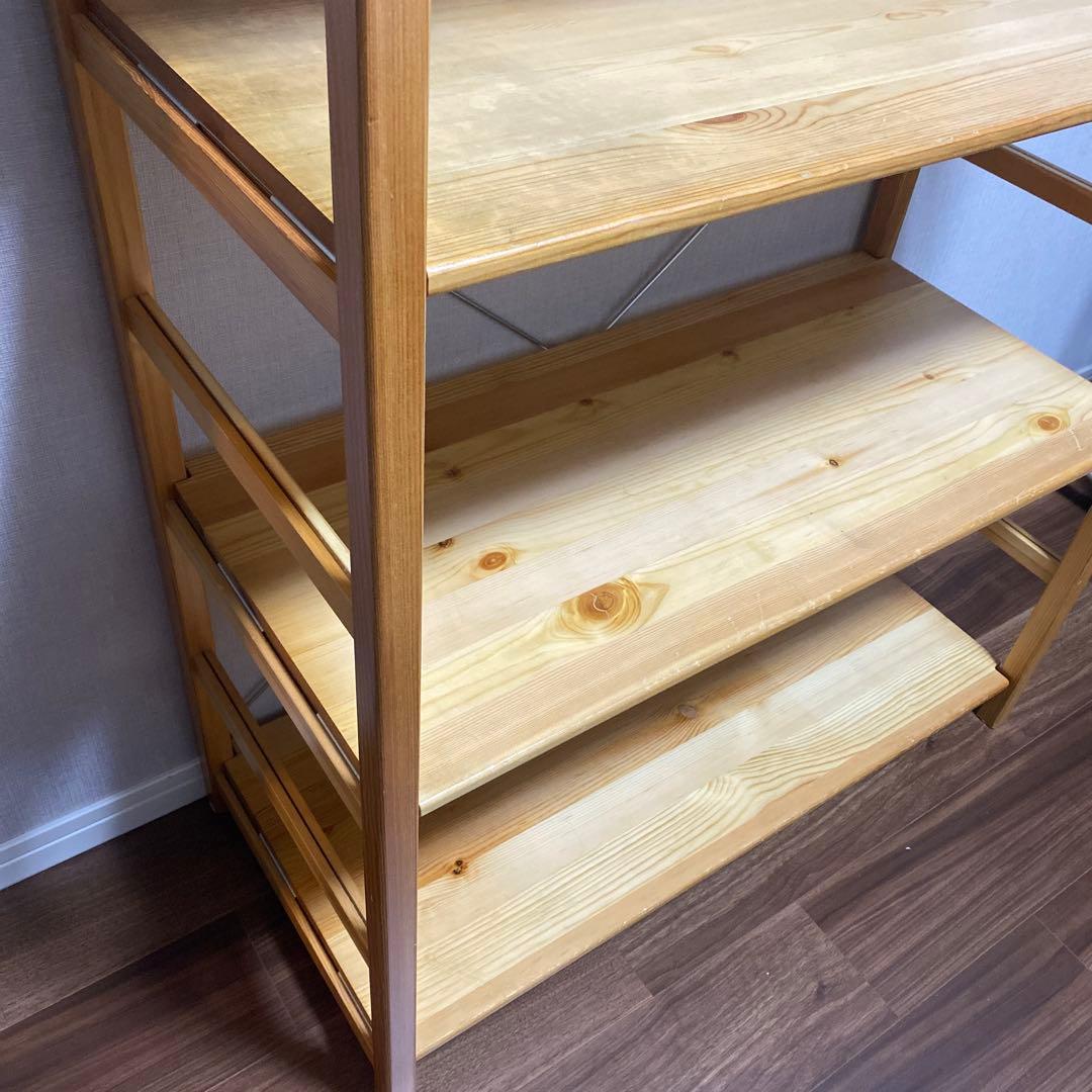 無印良品　パイン材3段オープンシェルフ