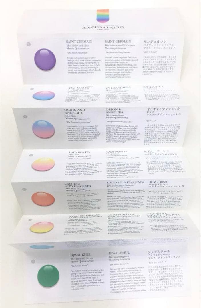 オーラソーマ　クイントエッセンス 全15本セット／2.5ml