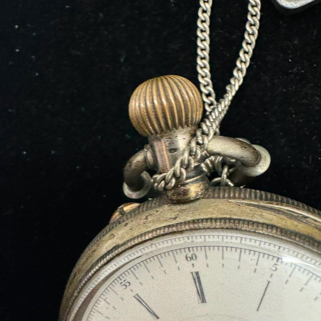 [鑑定済] 銀製懐中時計　アールシュミット商会　商館時計　銀無垢ケース