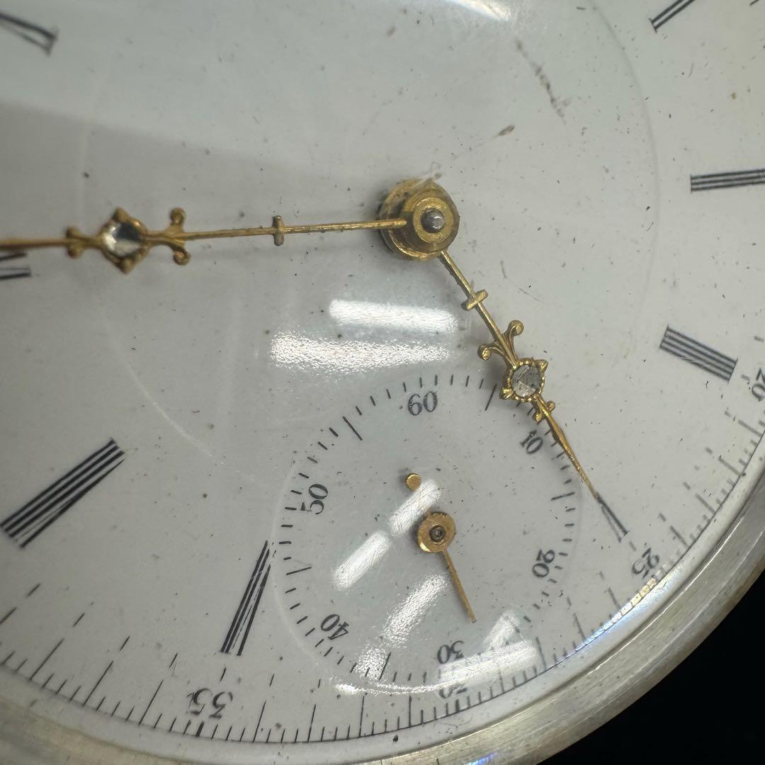 [鑑定済] 銀製懐中時計　アールシュミット商会　商館時計　銀無垢ケース