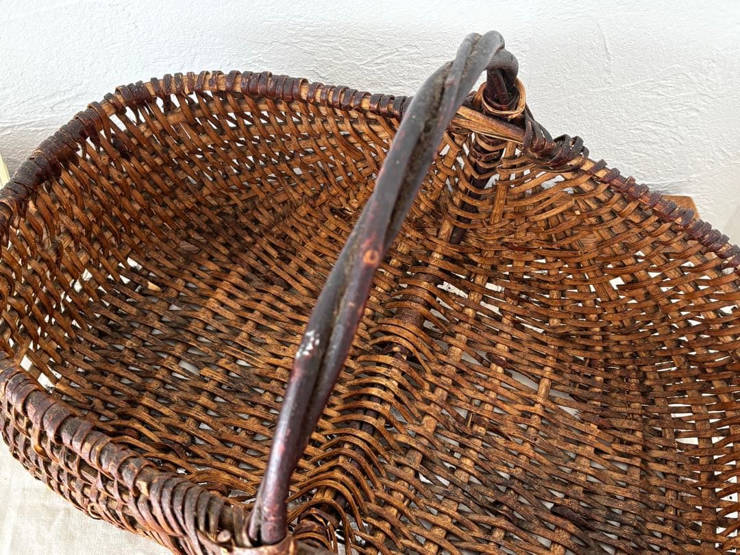 フランスアンティーク　パニエ　かご　ブロカント