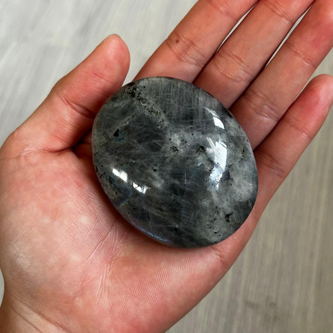 レア　シルバー　パープル　レインボー　素敵シラー　ラブラドライト　パーム129g