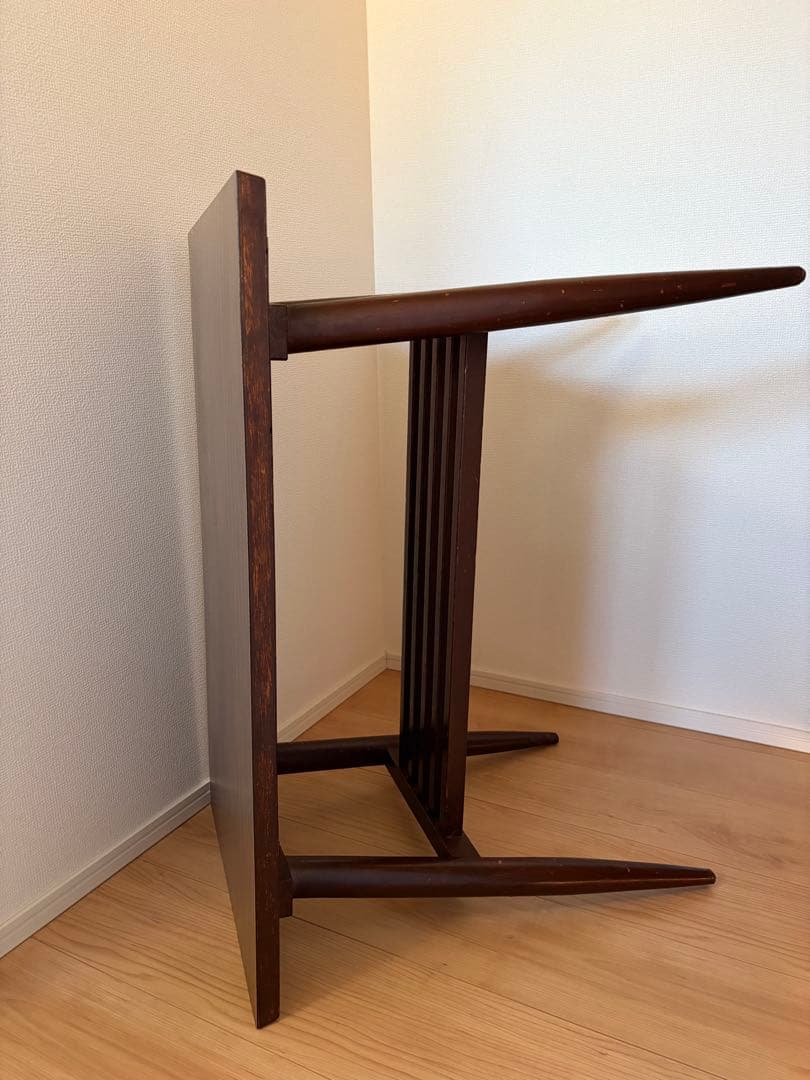 レア★アンティーク　ローテーブル　センターテーブル　格子荷台付き　木製