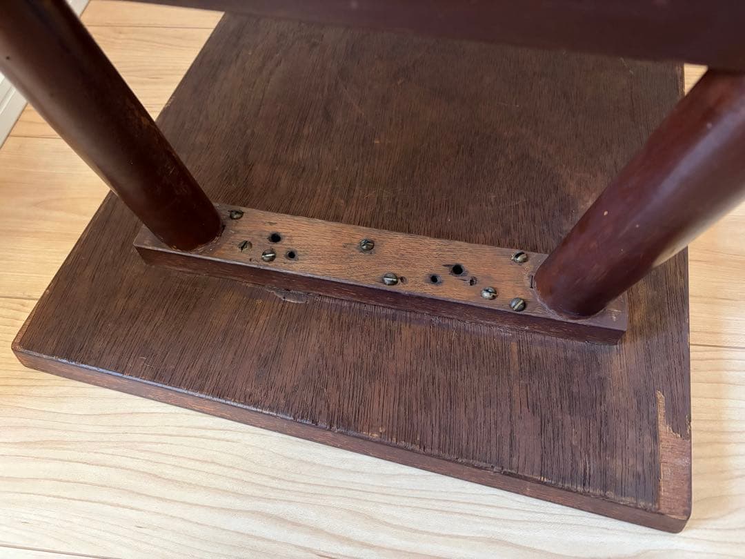 レア★アンティーク　ローテーブル　センターテーブル　格子荷台付き　木製