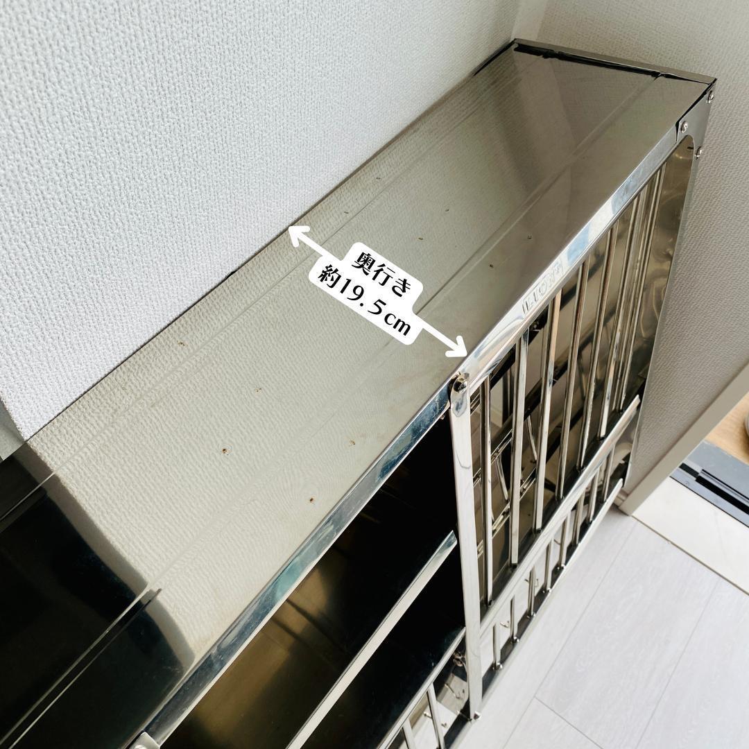 【新品未使用】インディアンキッチンラック　ステンレススチール　74cm×74cm