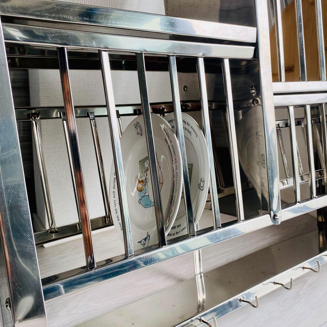 【新品未使用】インディアンキッチンラック　ステンレススチール　74cm×74cm