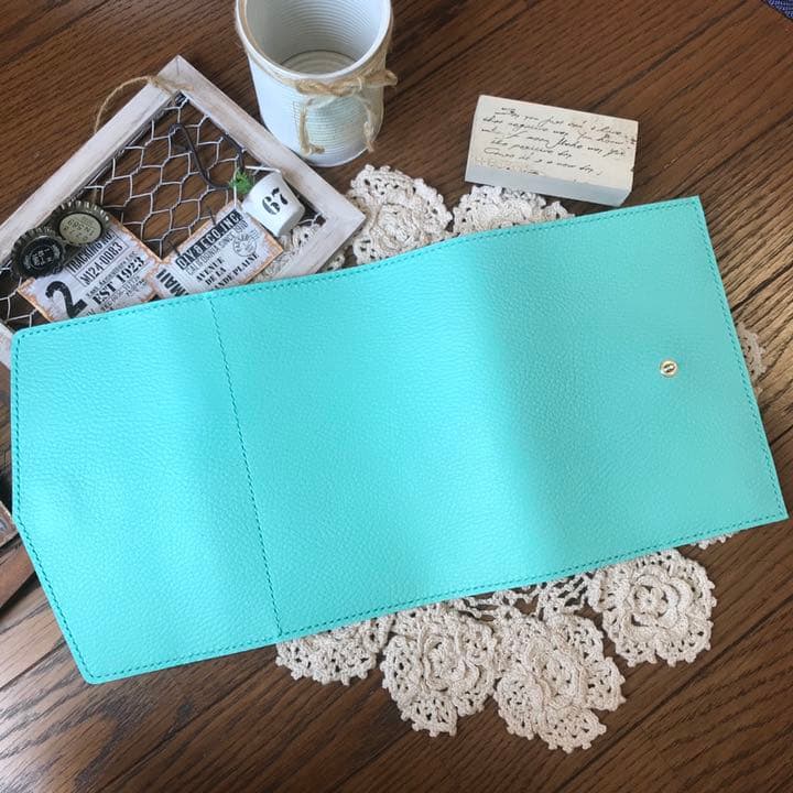 ご確認用 牛革 ティファニーブルー 手帳カバー フルカバー　A6 A5 B6