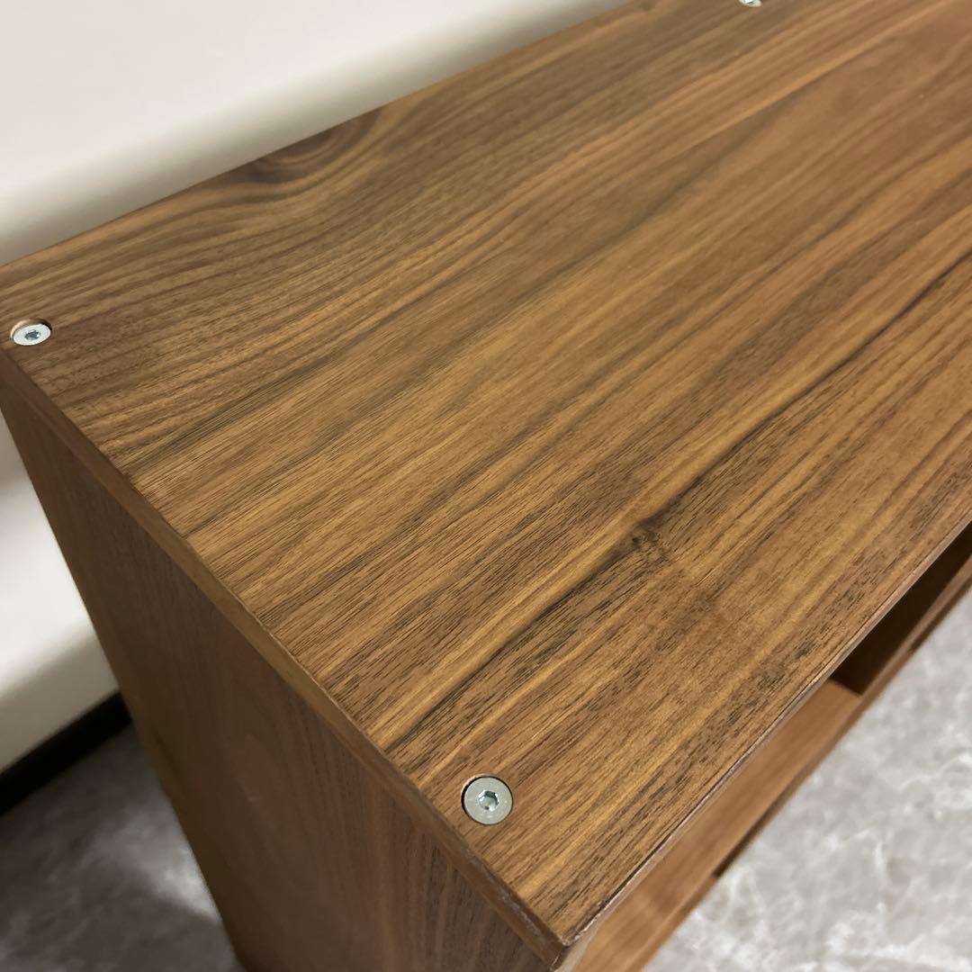 無印良品　スタッキングシェルフ　ウォールナット材　5段×2列　美品