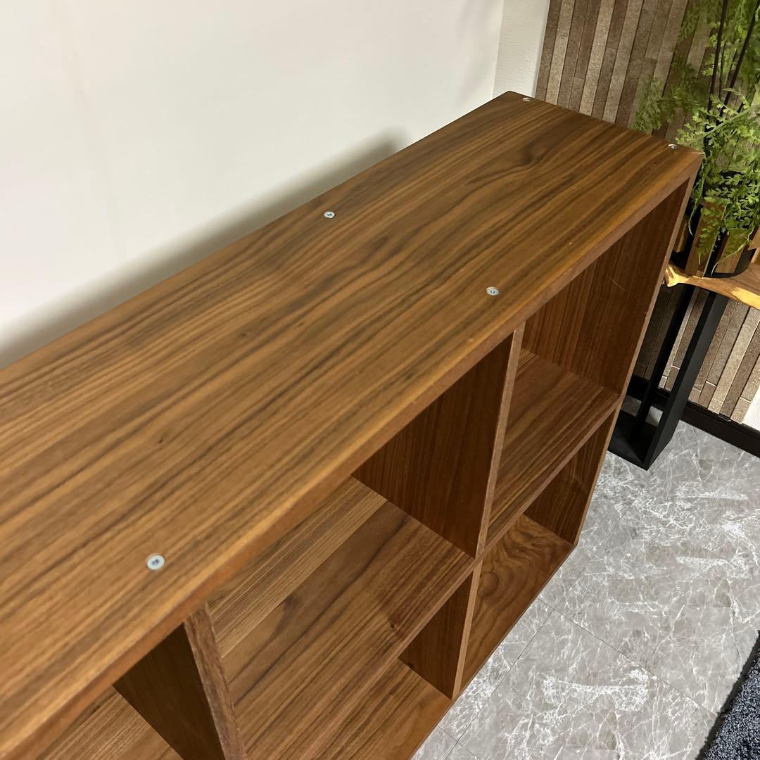 無印良品　スタッキングシェルフ　ウォールナット材　5段×2列　美品