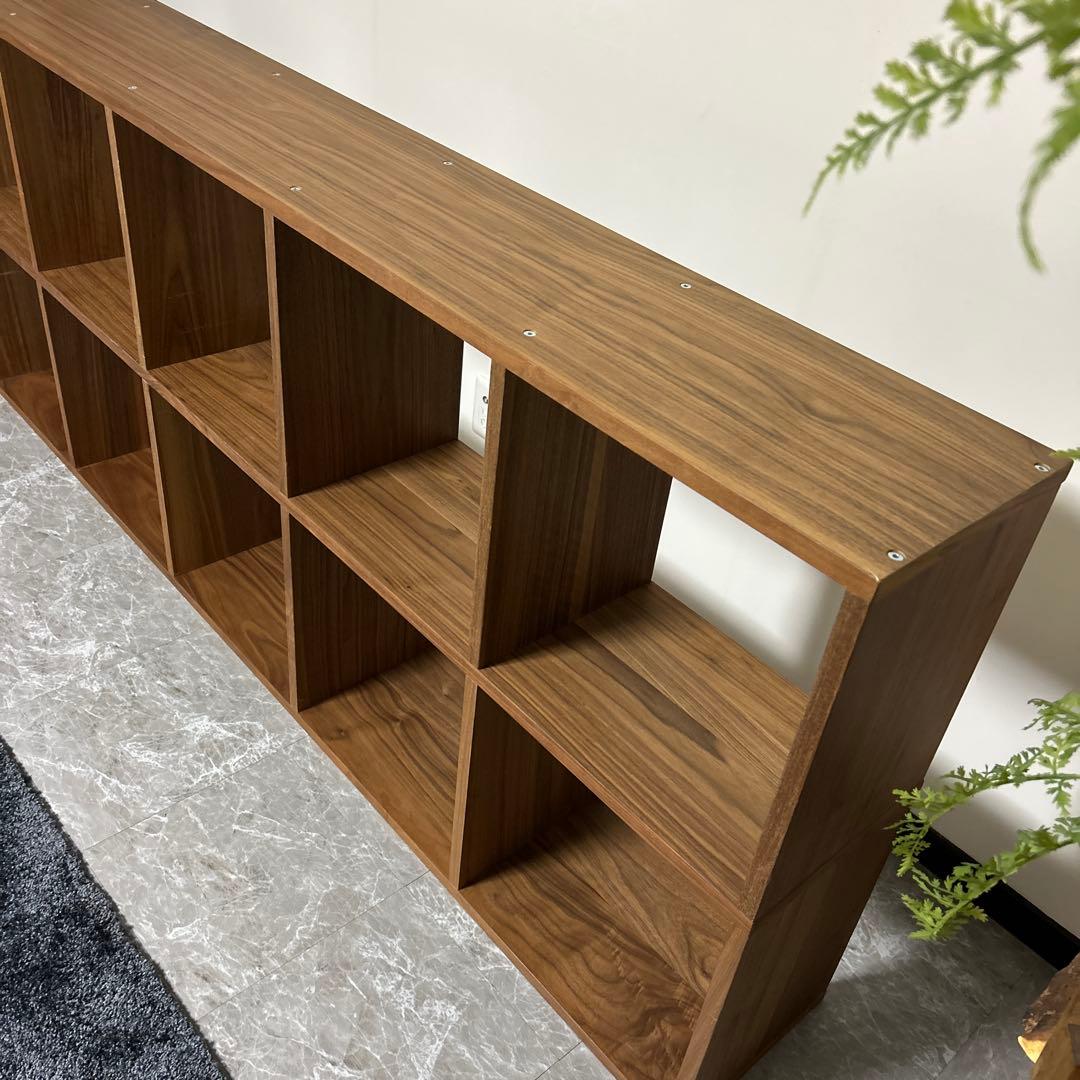 無印良品　スタッキングシェルフ　ウォールナット材　5段×2列　美品