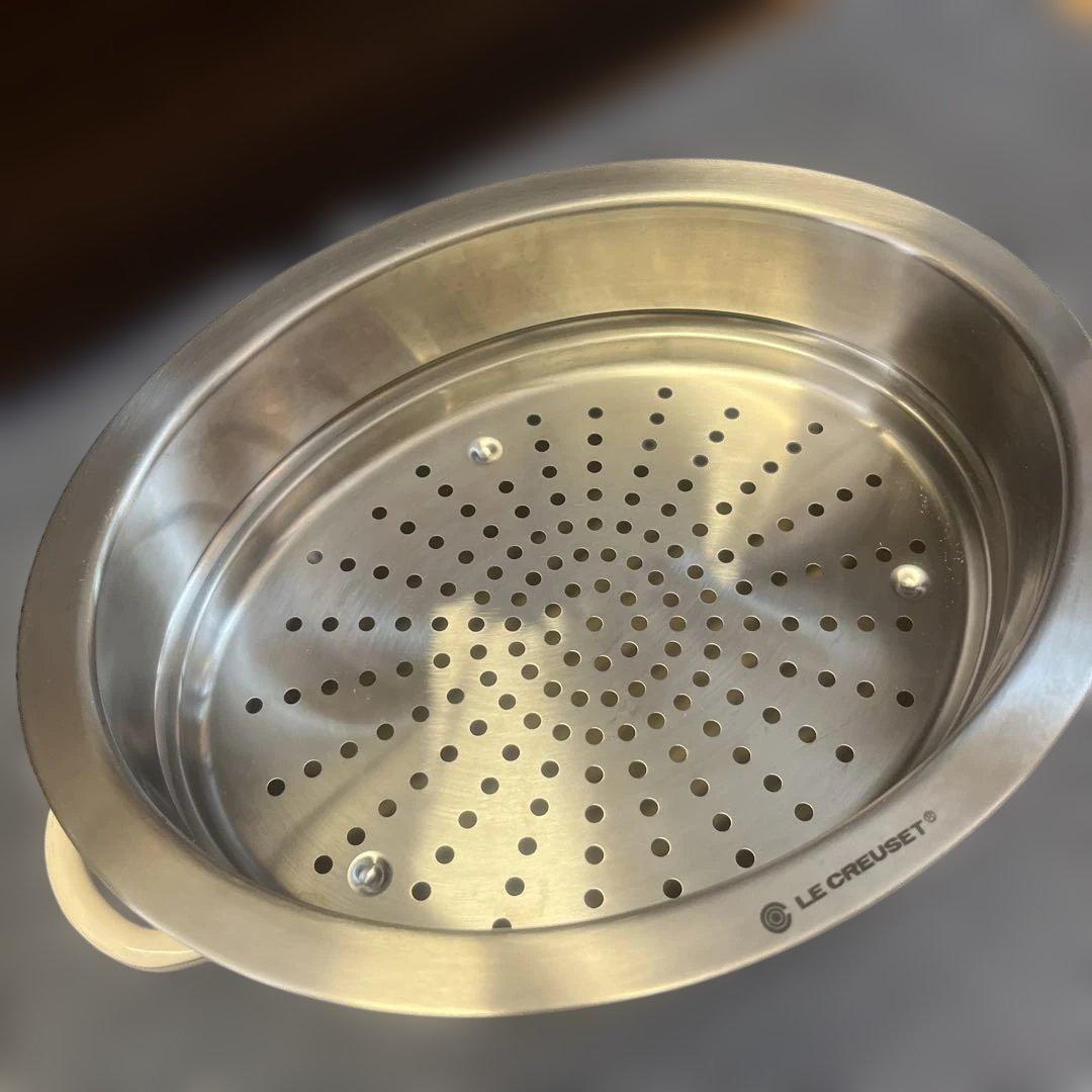 美品☆ルクルーゼ オーバル・スチーマーセット25㎝