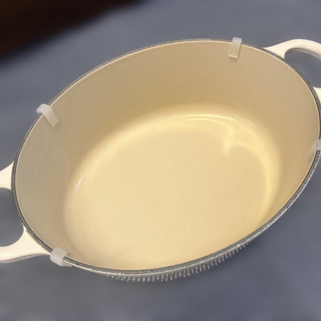 美品☆ルクルーゼ オーバル・スチーマーセット25㎝