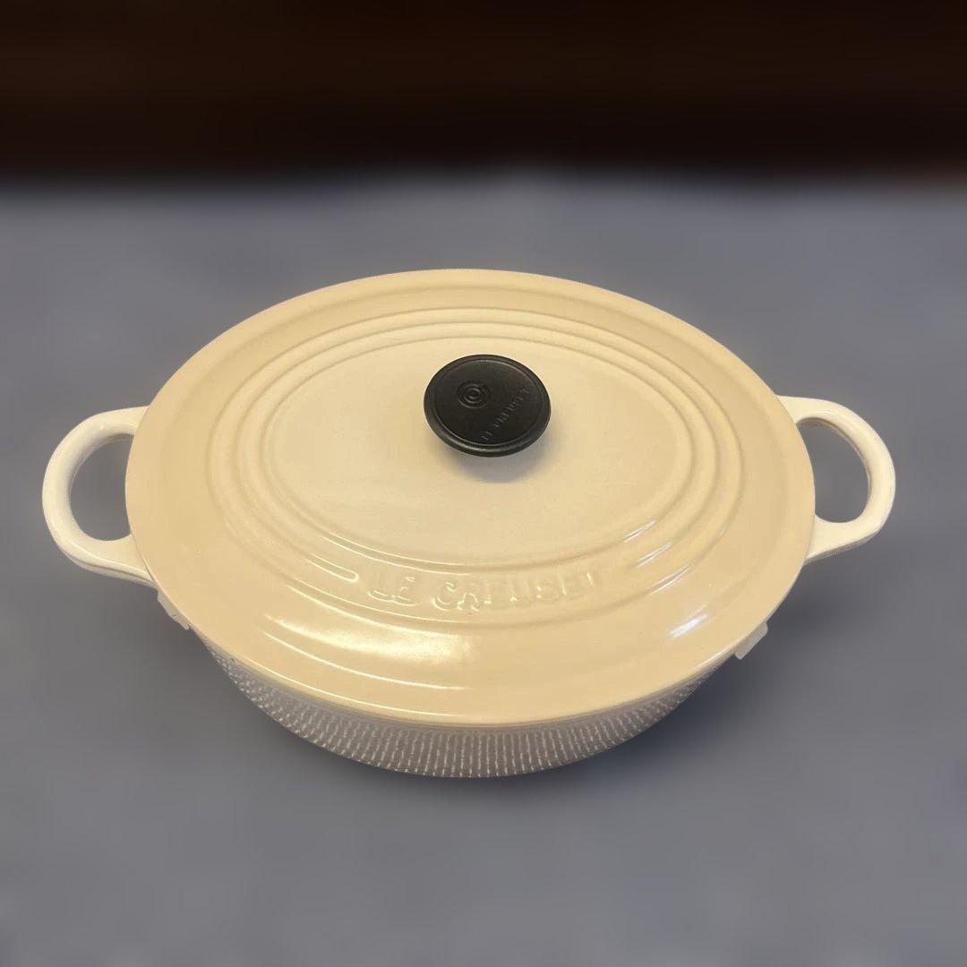 美品☆ルクルーゼ オーバル・スチーマーセット25㎝