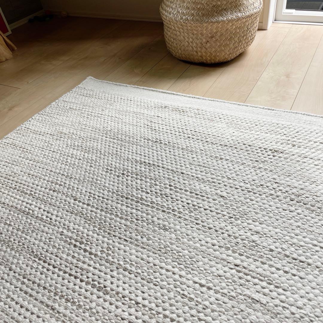 モダンデザイン☆エレガントなラグ クリーム⁄ベージュ 122x183cm (ラグ