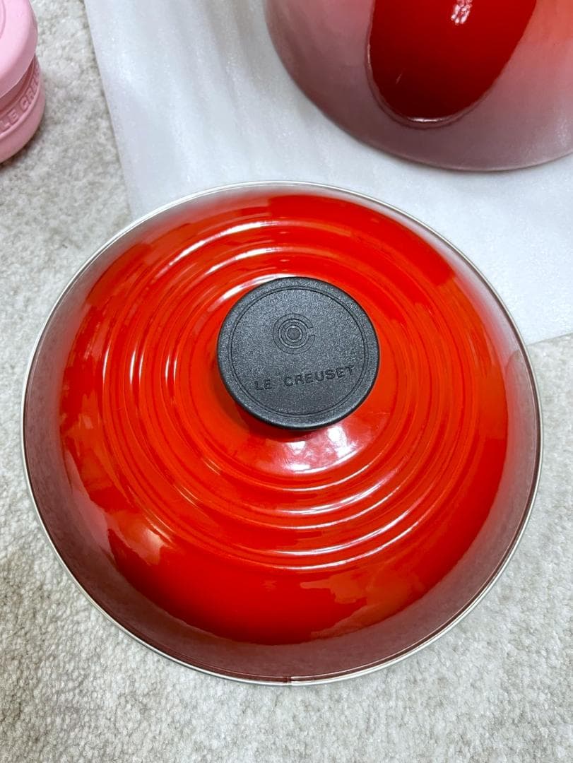 ●未使用●ル・クルーゼ　鍋 ストックポット 5.7L 　チェリーレッド赤 両手鍋