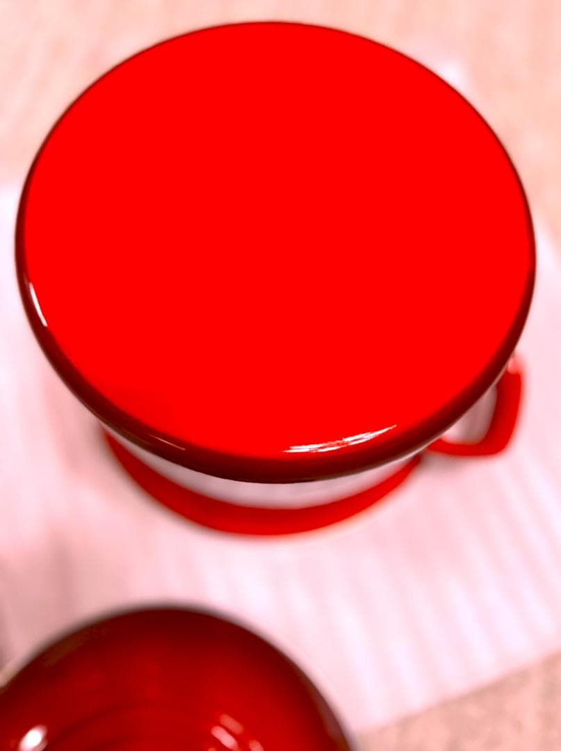 ●未使用●ル・クルーゼ　鍋 ストックポット 5.7L 　チェリーレッド赤 両手鍋