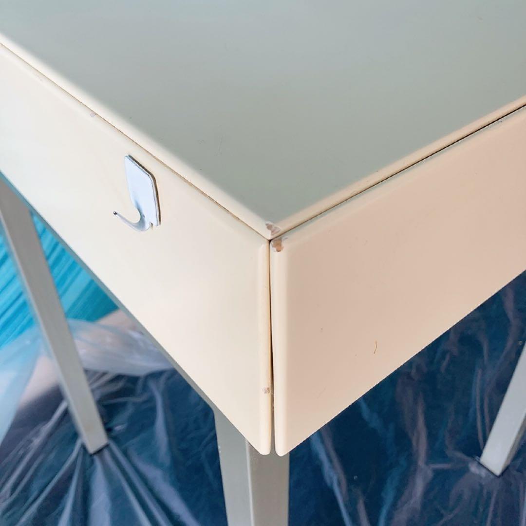 フランスベッド サイドテーブル① 引き出し オフホワイト リメイク DIY