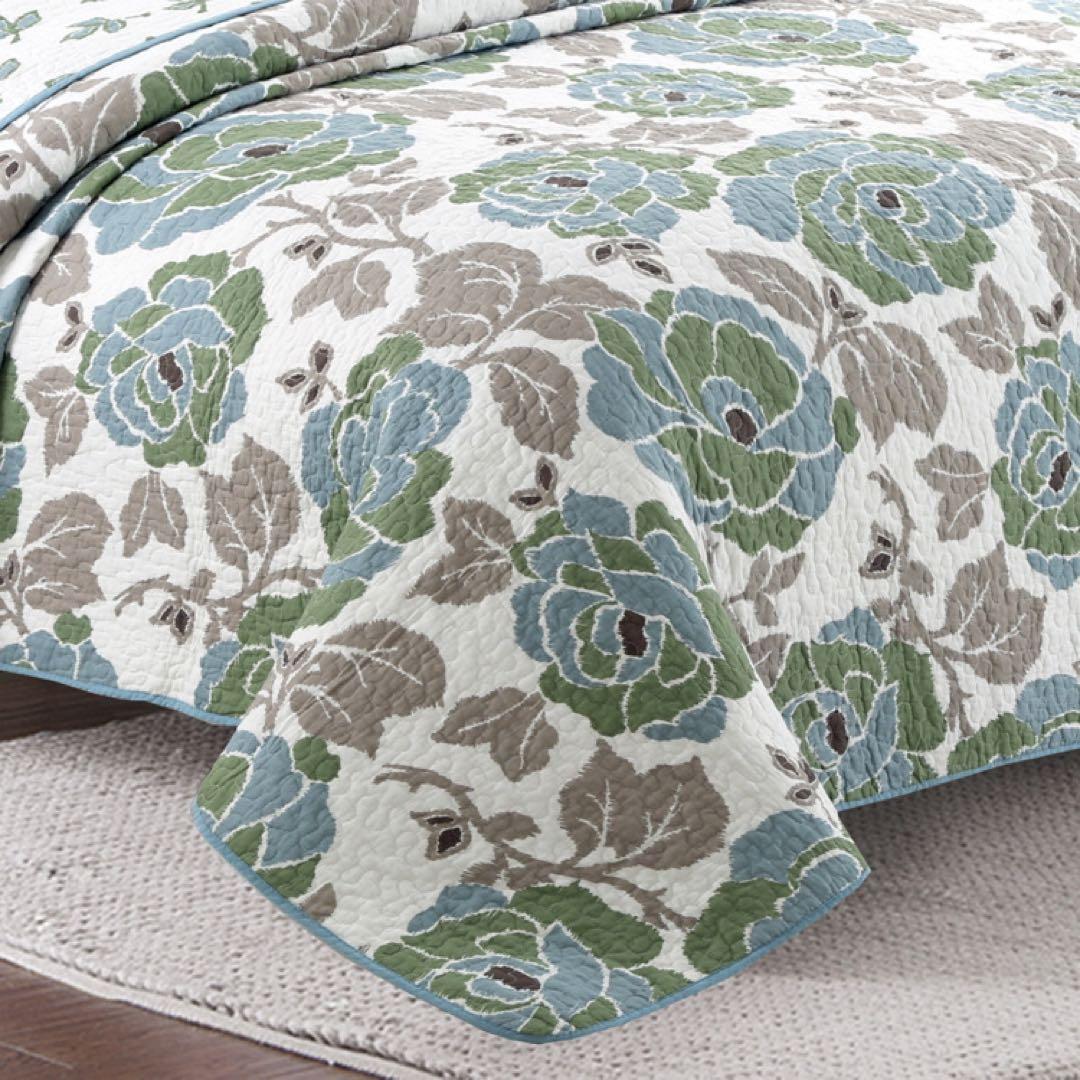 キルトベッドカバー3点セット綿マルチカバー キルティング 808