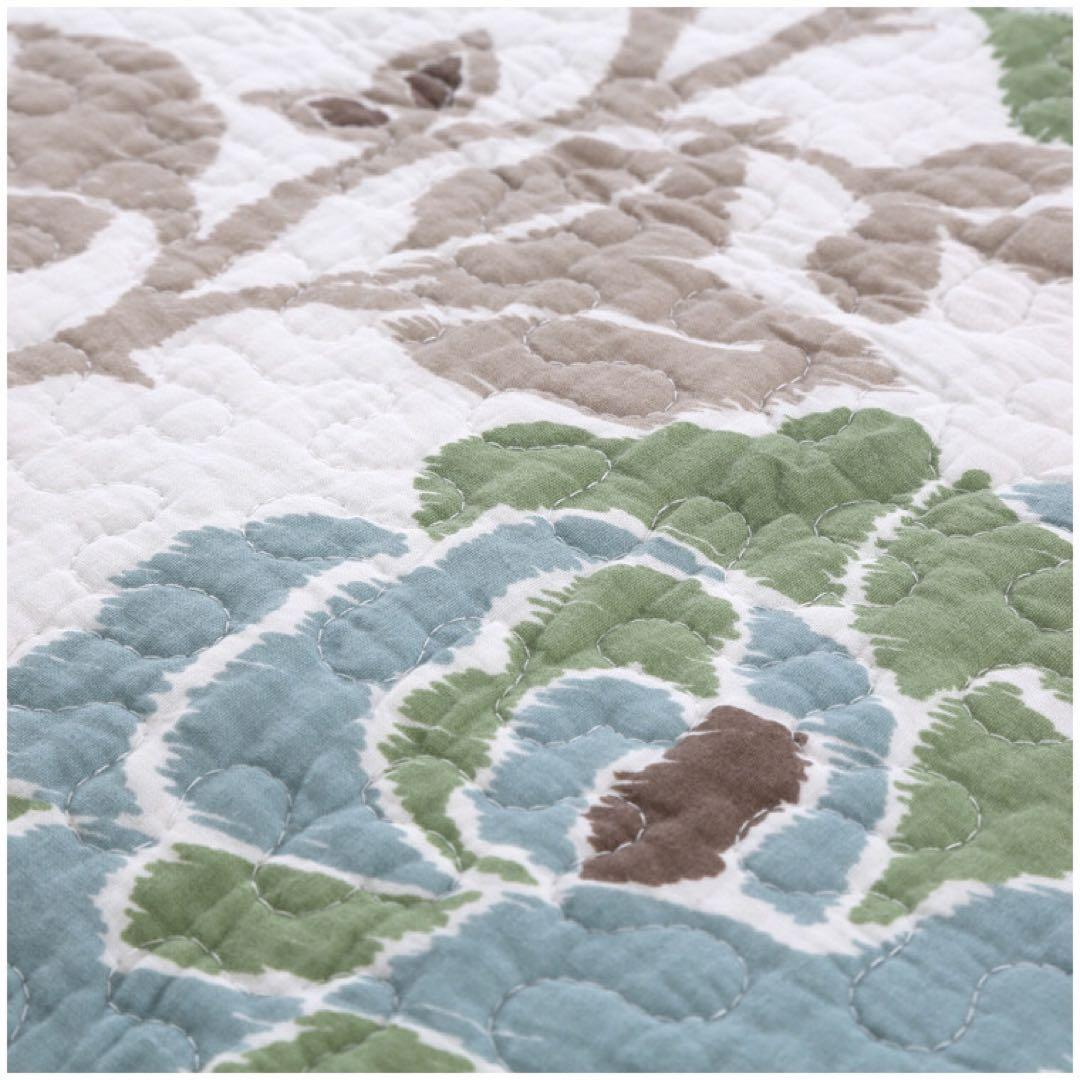 キルトベッドカバー3点セット綿マルチカバー キルティング 808