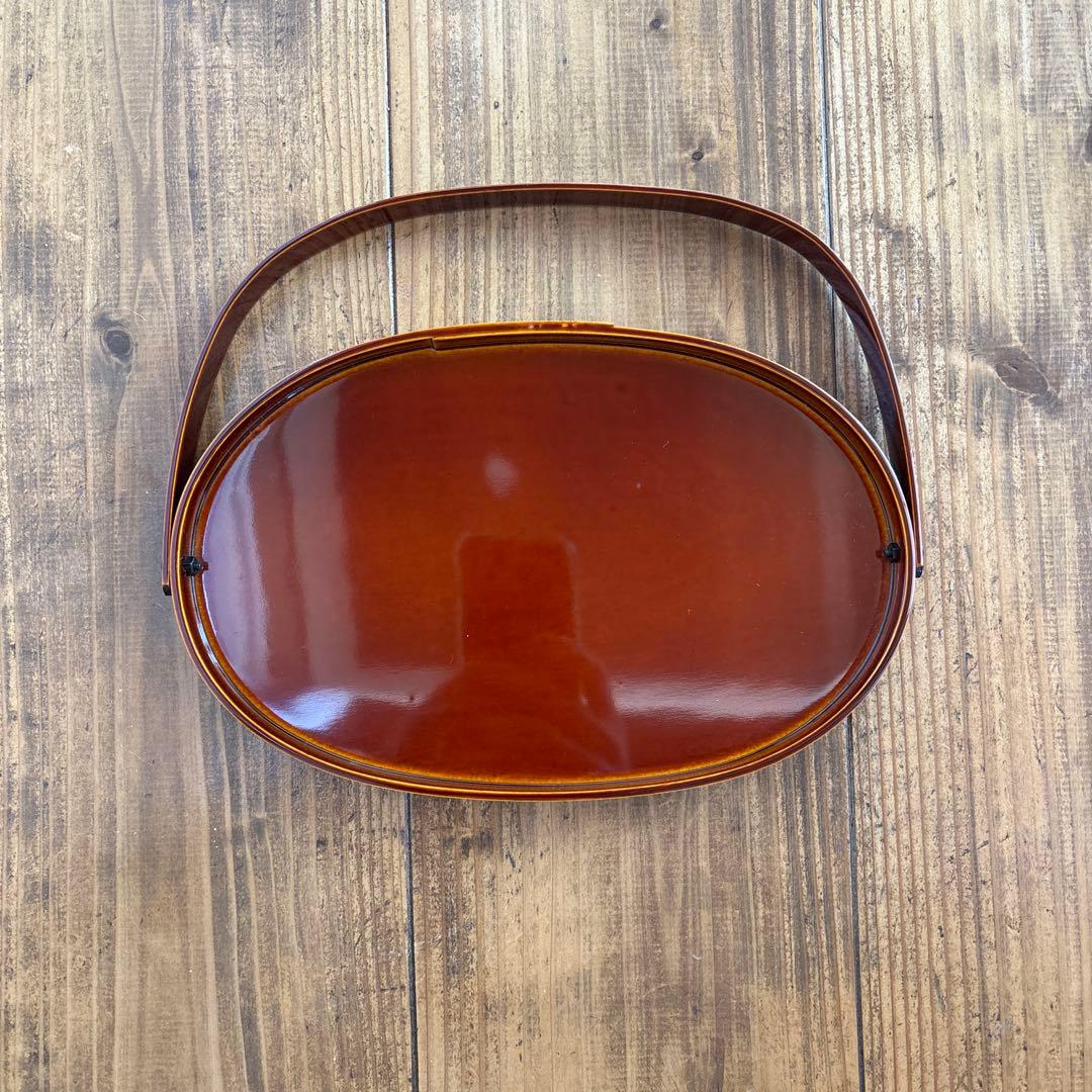 新品未使用　飛騨春慶塗 お盆 楕円盆 漆器 漆芸 和食器 盆