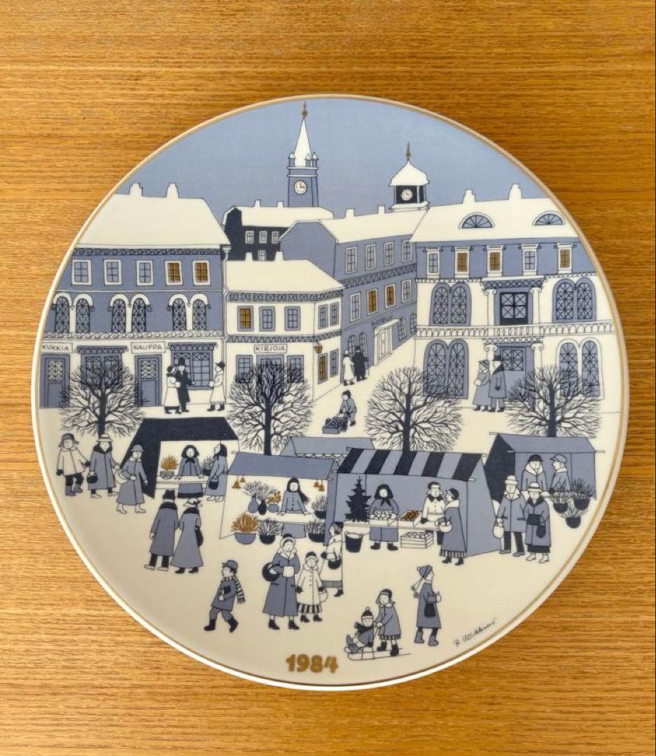 ARABIA ウオシッキネン 1984年クリスマスプレート(イヤープレート)