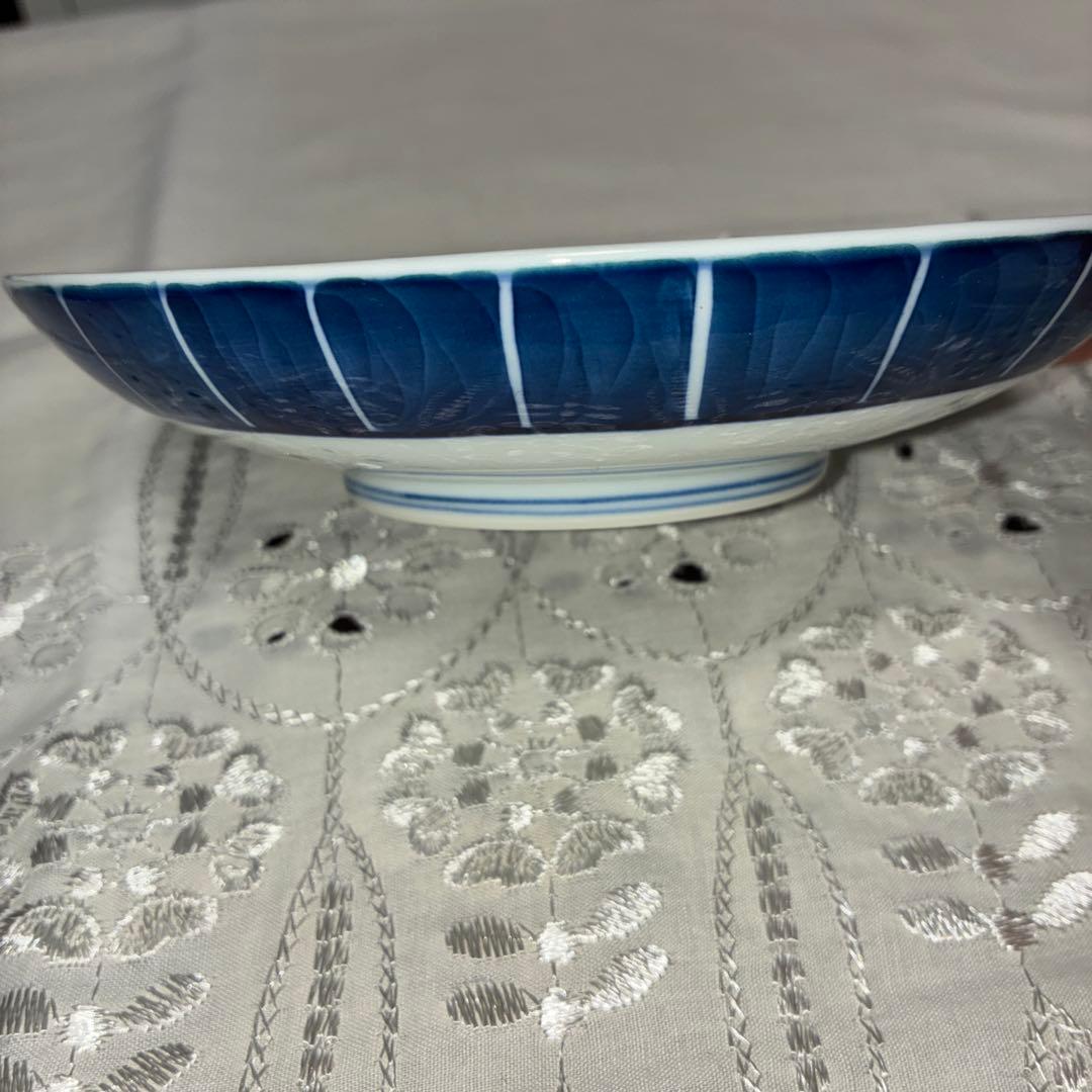 有田焼 源右衛門窯 染付傘絵 銘々皿 15.5cm ５枚セット