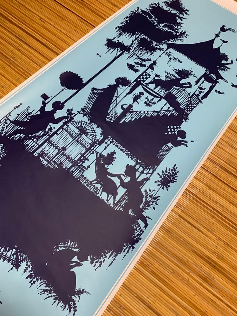 ヴィンブラッド　ビンテージ大型四季ポスターブルー春影絵の様で懐かしい！