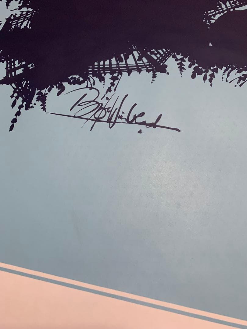 ヴィンブラッド　ビンテージ大型四季ポスターブルー春影絵の様で懐かしい！