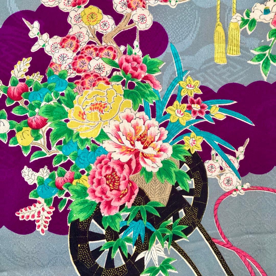 アンティーク　女の子　子供着物　ジュニア　七五三　袴　アンティーク着物