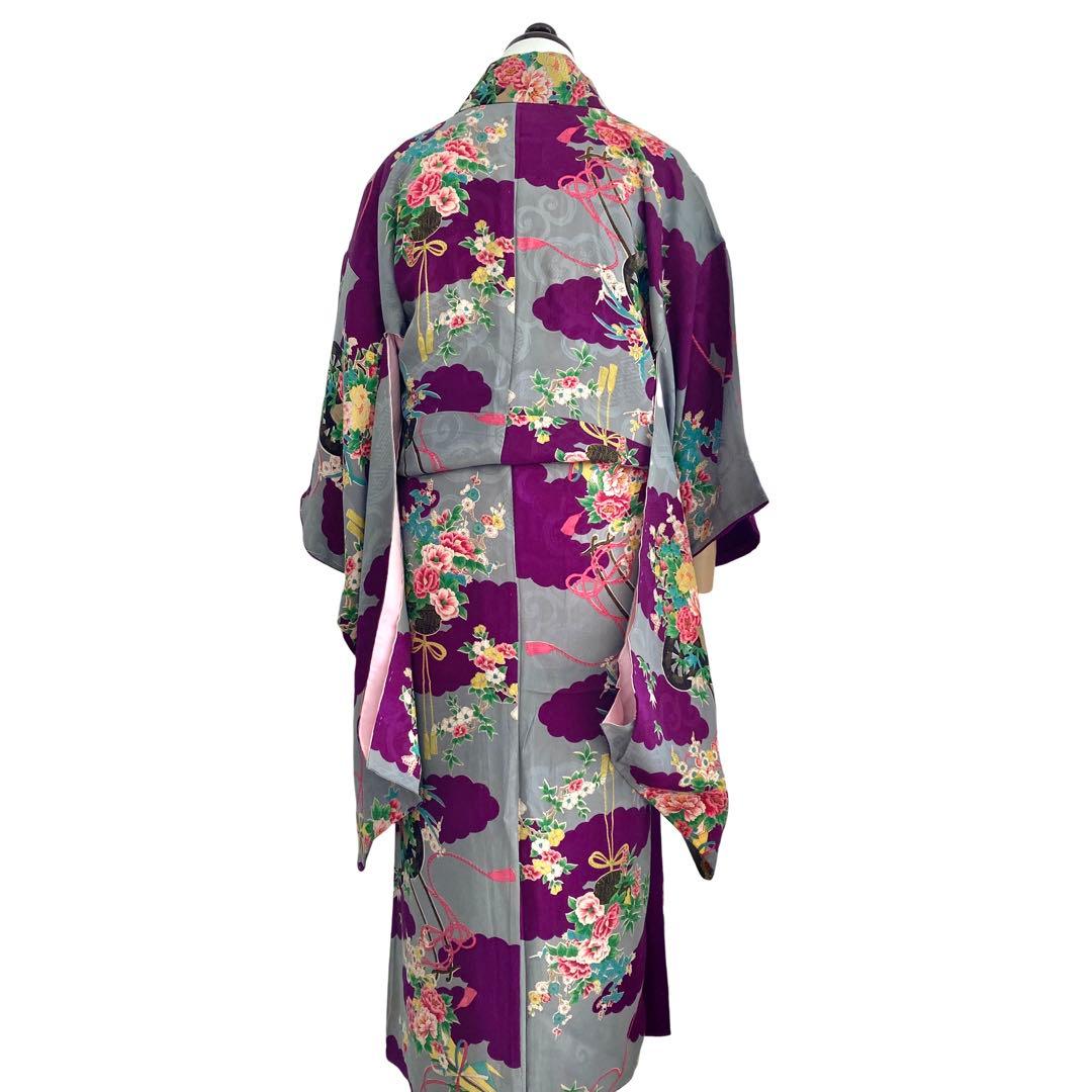 アンティーク　女の子　子供着物　ジュニア　七五三　袴　アンティーク着物