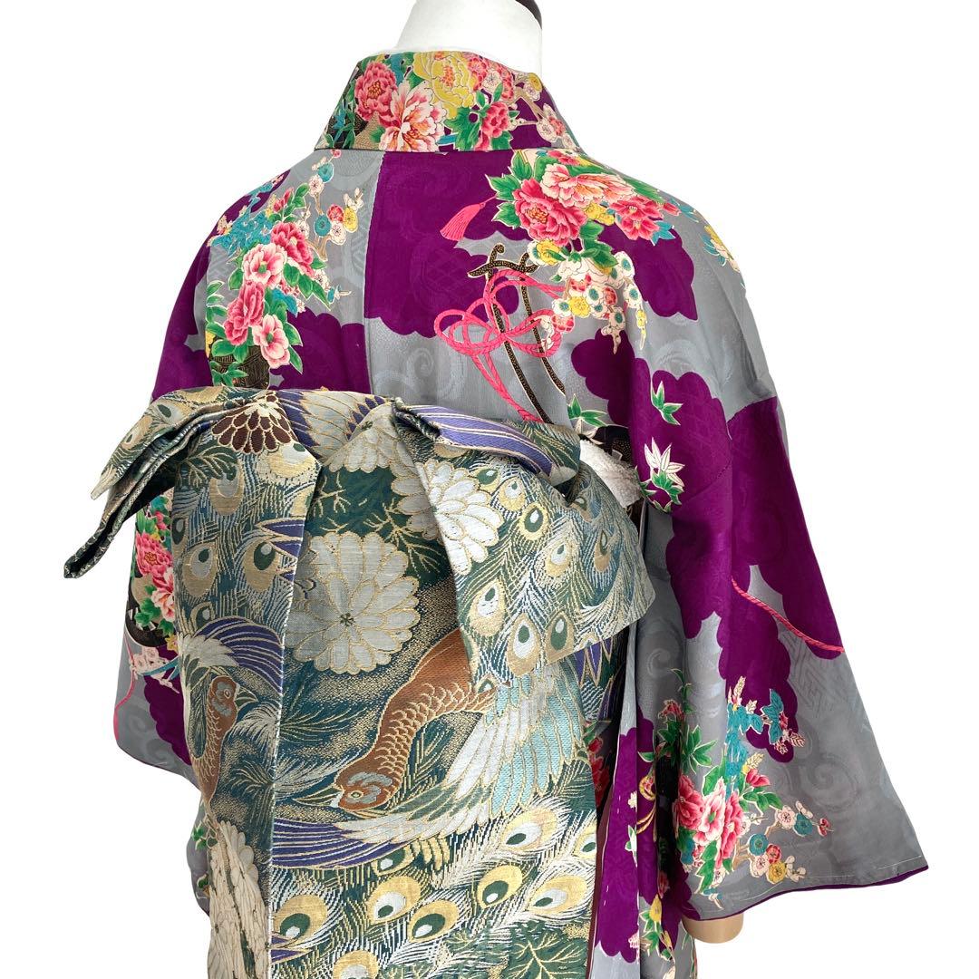 アンティーク　女の子　子供着物　ジュニア　七五三　袴　アンティーク着物