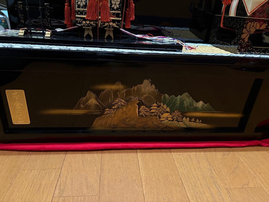 雛人形 七段飾り 15人揃い ①② 親王/官女/五人囃子/随身/仕丁 ※シミ