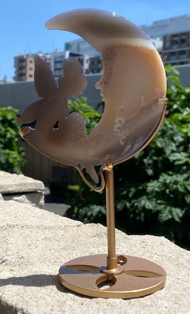 瑪瑙妖精！月⭐️ザクザクジオード⭐️ R61 台座付き