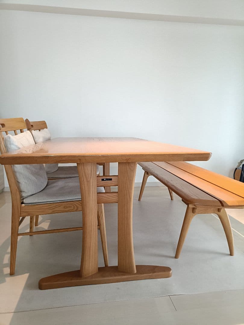 【引取限定】ダイニング3点セット　大塚家具　ナチュラル色