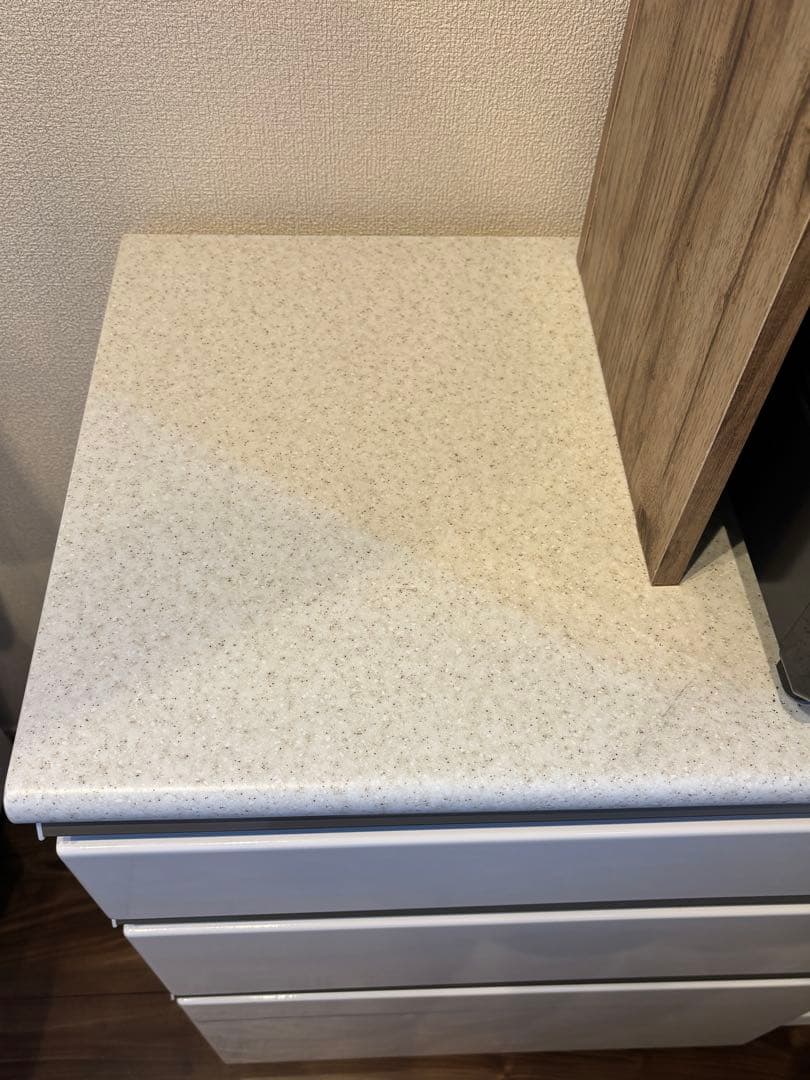 ホワイト キッチンカウンター（ニトリ　アルミナ2 100CT WH）