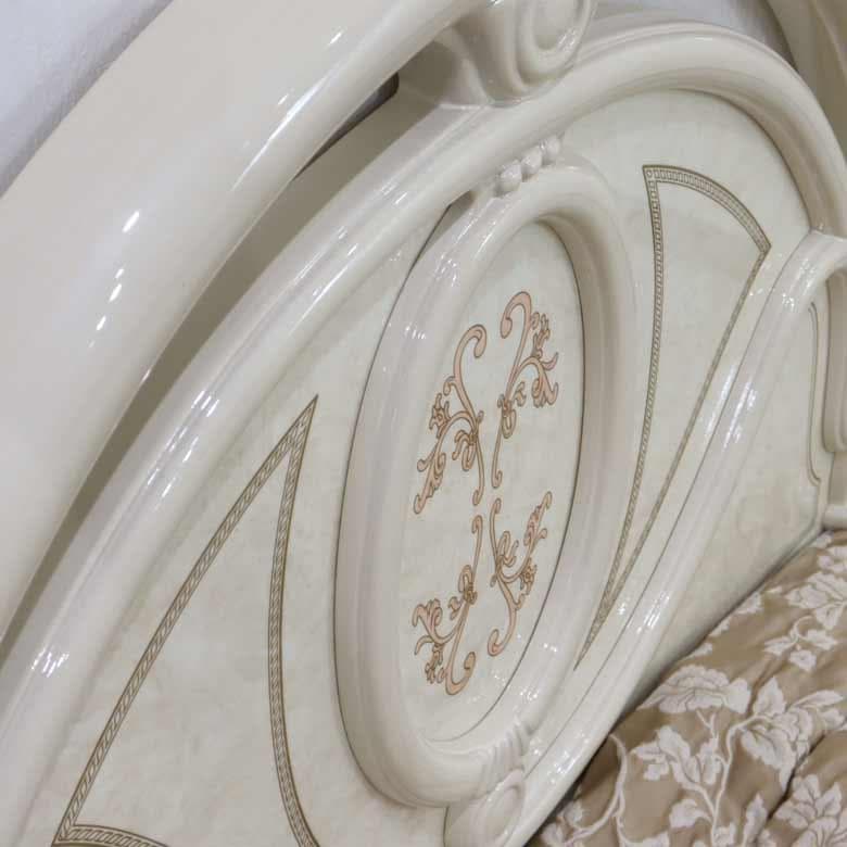 シングルベッドフレーム アイボリー イタリア フローレンス 枠のみ