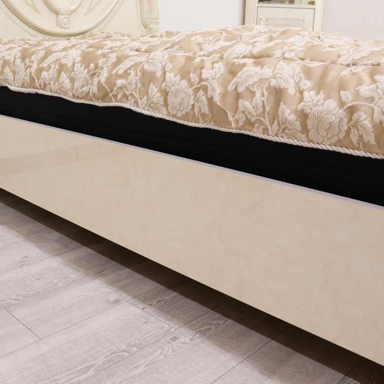 シングルベッドフレーム アイボリー イタリア フローレンス 枠のみ