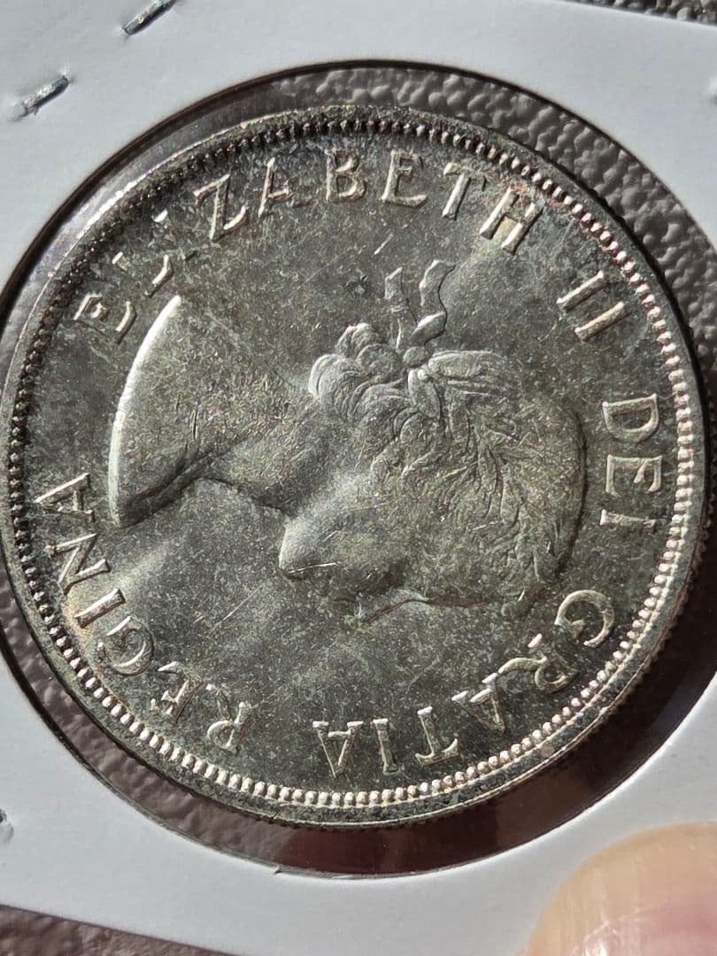 稀少な状態) カナダ連邦 エリザベス2世 1 ドル銀貨 1957 - メルカリ