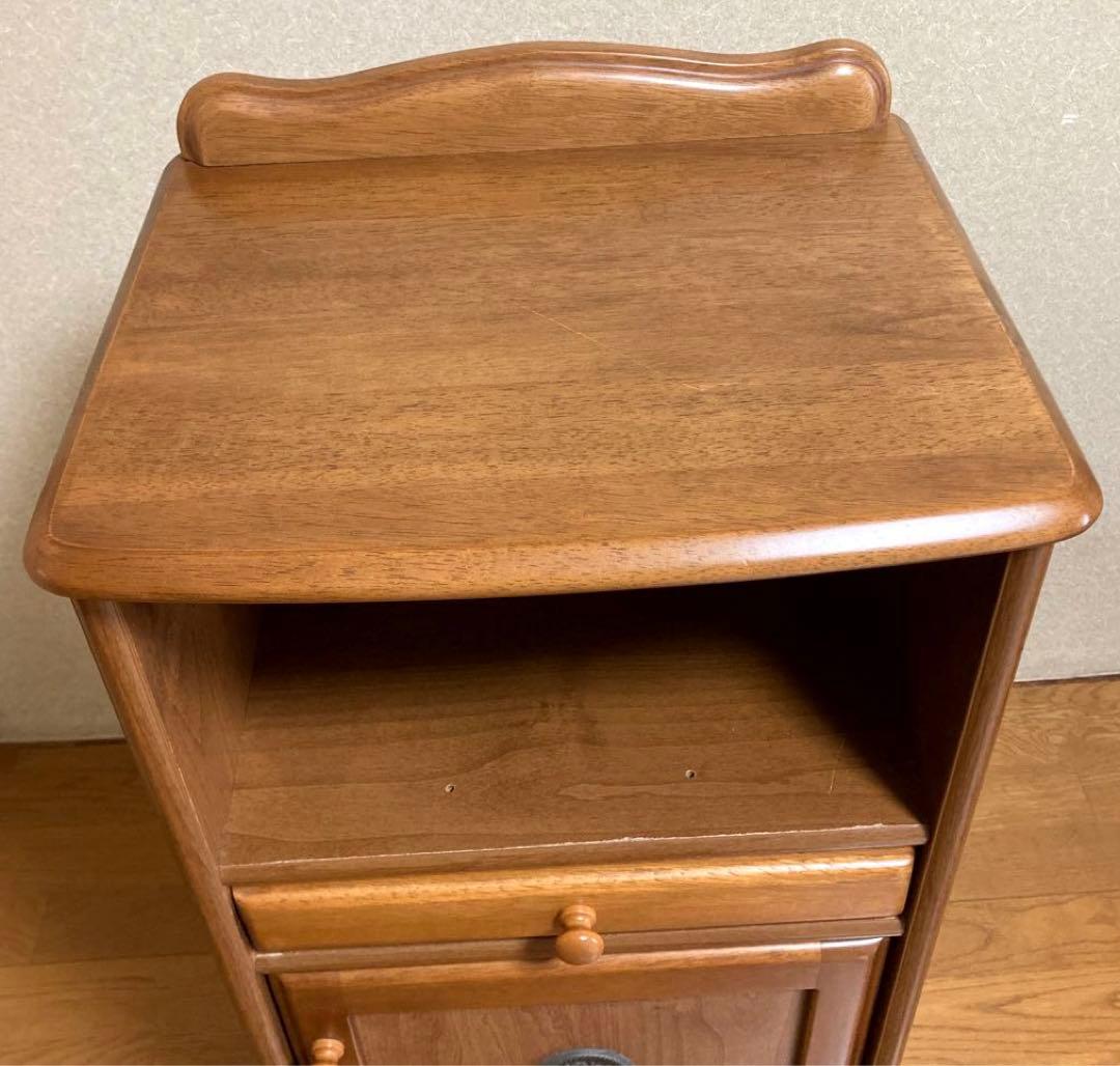 サイドテーブル　電話台　木製収納　　アンティーク