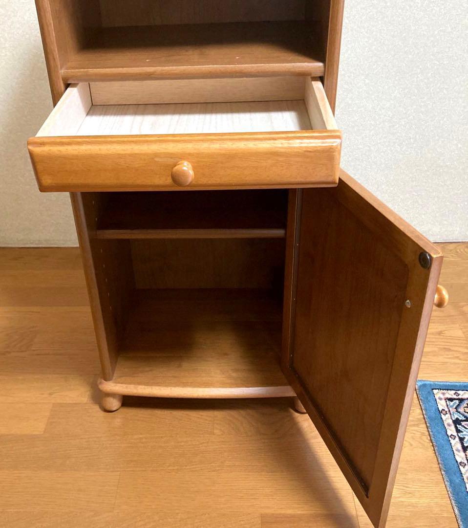 サイドテーブル　電話台　木製収納　　アンティーク