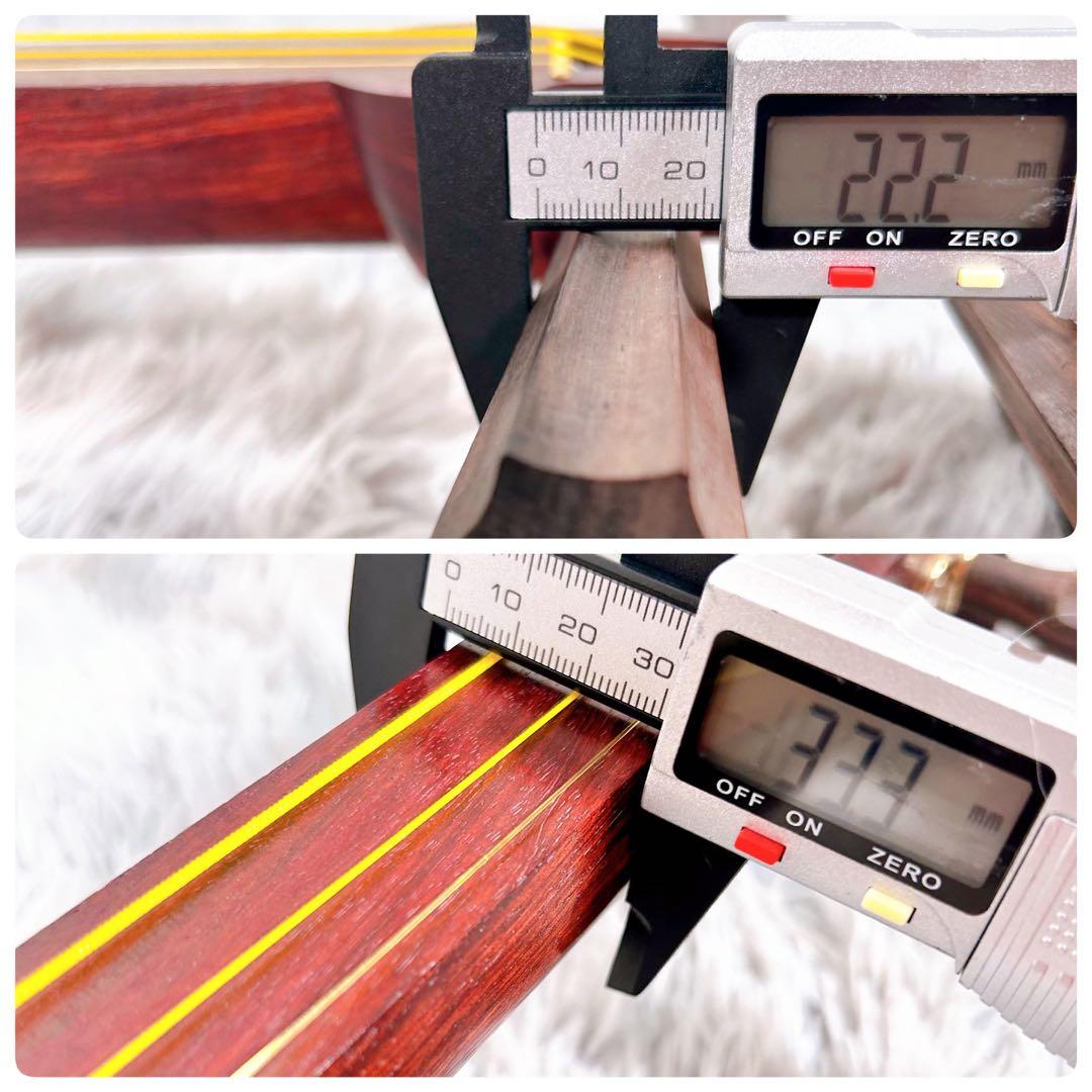 希少】津軽三味線 紅木 太棹 東さわり付 本皮 皮やぶれなし 二本溝 宇