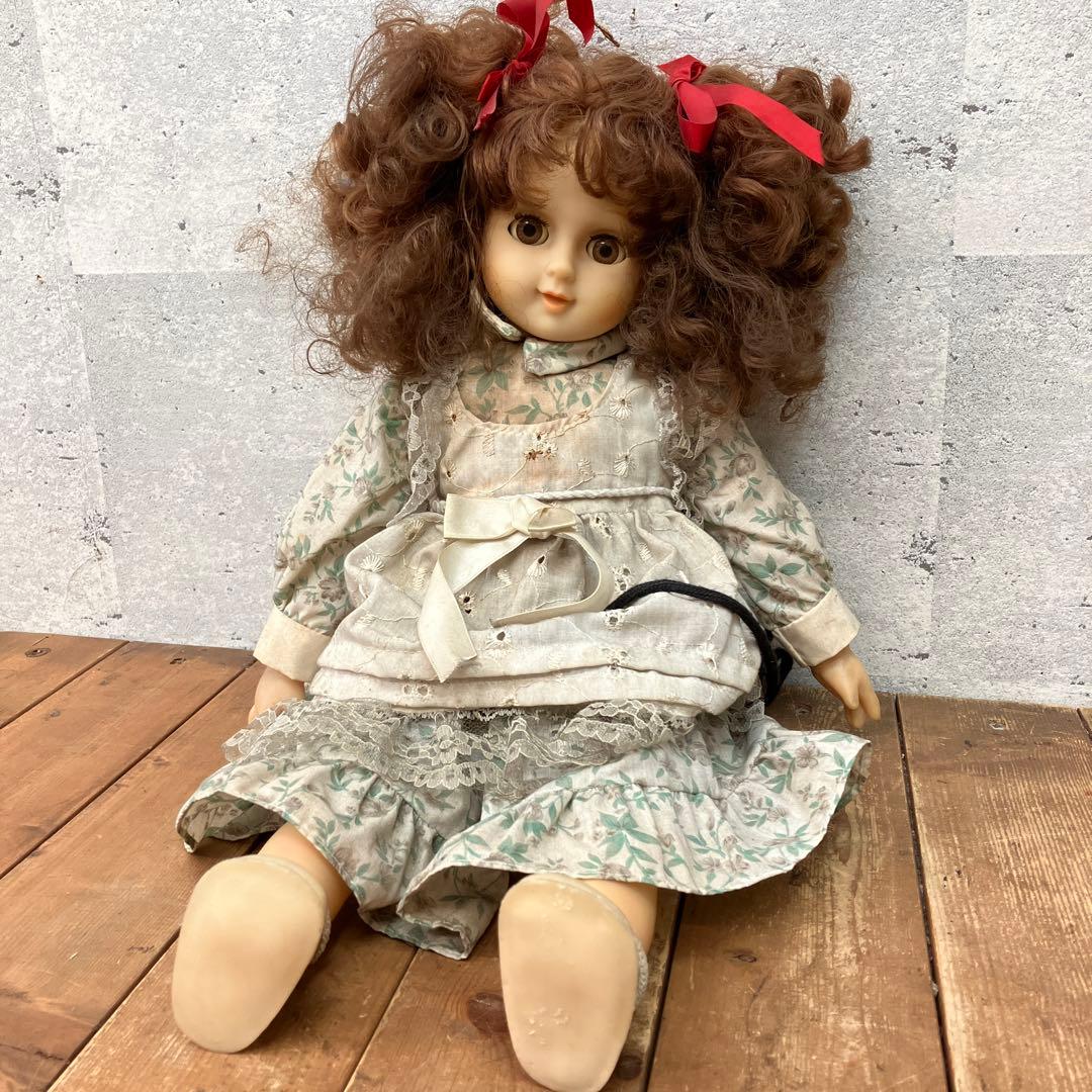 ヴィンテージ 昭和レトロ スリープアイ 人形 少女 抱き人形 ソフビ