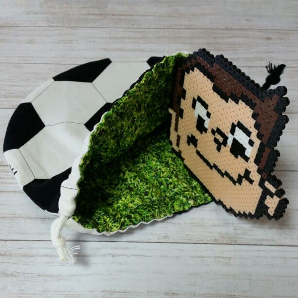 ①サッカー　コロリン給食袋　巾着