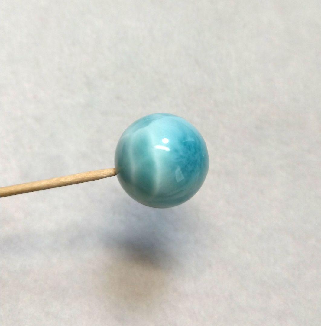 【極上,大玉】ラリマー《粒》約２０㎜　美品　レア　希少　ブレスレット　No.２