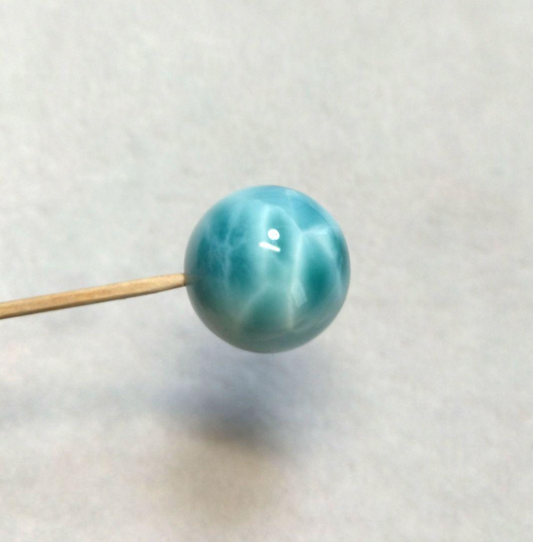 【極上,大玉】ラリマー《粒》約２０㎜　美品　レア　希少　ブレスレット　No.２